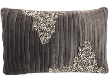 Nourison Mina Victory Sofia Beaded Pleated Pillow NRPN949CHAPW