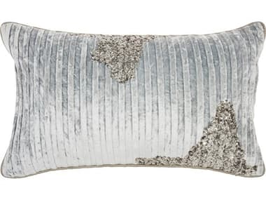 Nourison Mina Victory Sofia Beaded Pleated Pillow NRPN949POWDR