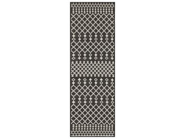 Nourison Positano Geometric Runner Area Rug NRPOS02BLACKRUN