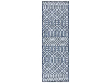 Nourison Positano Geometric Runner Area Rug NRPOS02NAVBLRUN