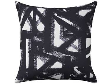 Nourison Waverly Black 18" x 18" Brushwork Pillow NRQY103BLACK