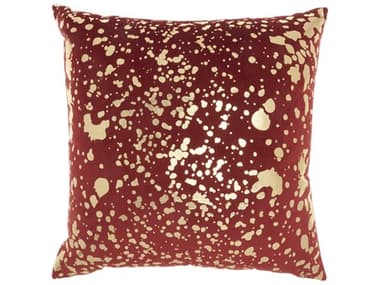 Nourison Luminescence Deep Red 18'' x 18'' Pillow NRQY168DPRED