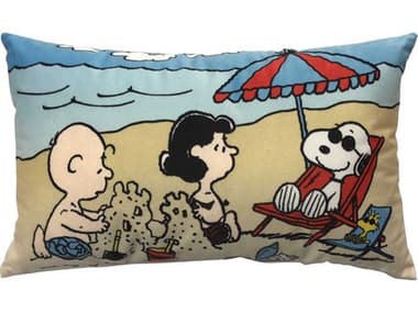 Nourison Peanuts Multicolor 12'' x 20'' Beach Friend Pillow NRQY924MULTI