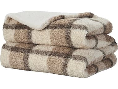 Nourison Faux Fur Throw Blanket NRRD320BROWNTHROW