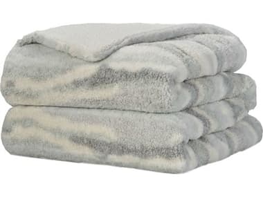 Nourison Faux Fur Throw Blanket NRRD520SEAFOAMTHROW