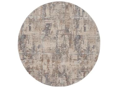 Nourison Rustic Textures Abstract Area Rug NRRUS06BGEGYROU