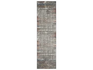 Nourison Rustic Textures Abstract Runner Area Rug NRRUS12GRYMTRUN