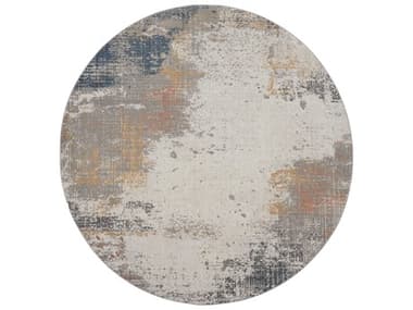 Nourison Rustic Textures Abstract Area Rug NRRUS13GRYBLROU