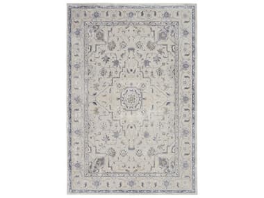Nourison Silky Textures Bordered Area Rug NRSLY08IVGRY