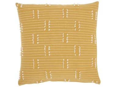 Nourison Kathy Ireland Pillow Yellow 18'' x 18'' Pillow NRSS300YELLO