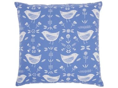 Nourison Life Styles Blue 18'' x 18'' Pillow NRSS913BLUE