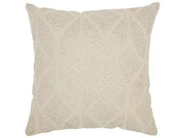 Nourison Life Styles Ivory / Silver 18'' x 18'' Pillow NRST154IVSIL