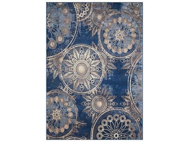 Nourison Somerset Geometric Area Rug NRST764DENIMREC