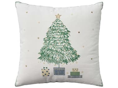 Nourison Holiday Pillows Multicolor 18'' x 18'' Xmas Tree Pillow NRTH912MULTI