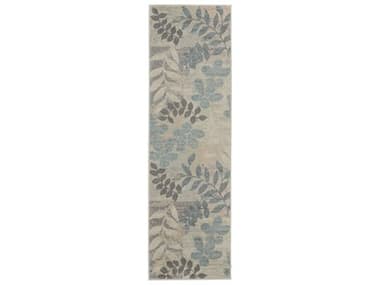 Nourison Tranquil Floral Runner Area Rug NRTRA01IVLTBRUN