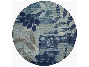 Nourison Tranquil Floral Area Rug NRTRA01NAVLBROU