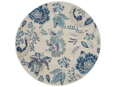 Nourison Tranquil Floral Area Rug NRTRA02IVLTBROU