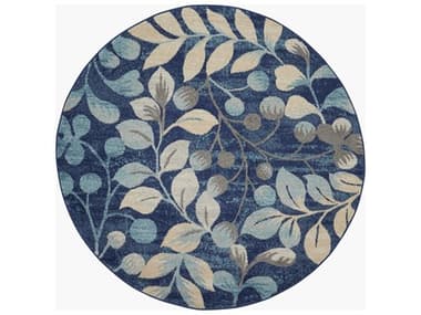 Nourison Tranquil Floral Area Rug NRTRA03NAVYROU