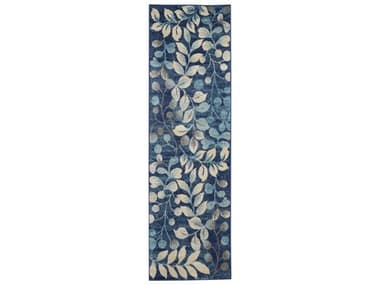 Nourison Tranquil Floral Runner Area Rug NRTRA03NAVYRUN