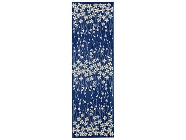 Nourison Tranquil Floral Runner Area Rug NRTRA04NAVYRUN