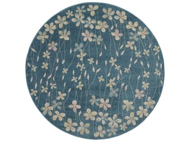 Nourison Tranquil Floral Area Rug NRTRA04TURQUROU