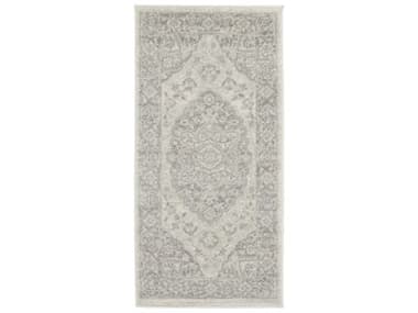 Nourison Tranquil Bordered Area Rug NRTRA05IVGRY