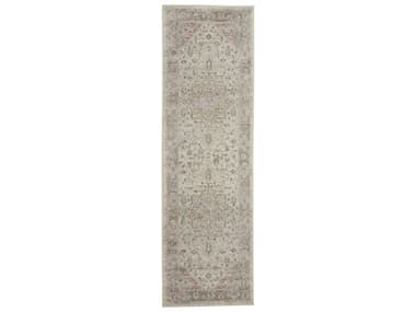 Nourison Tranquil Bordered Runner Area Rug NRTRA06IVPNKRUN