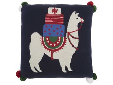 Nourison Holiday Pillows Multicolor 20'' x 20'' Pillow NRUK916MULTI