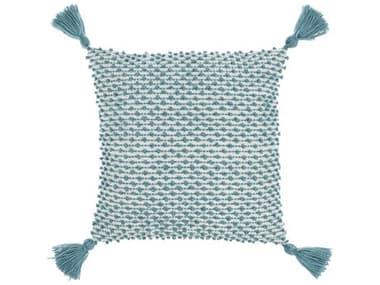Nourison Outdoor Pillows Turquoise 18'' x 18'' Pillow NRVJ025TURQU