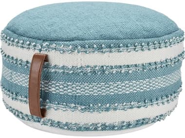 Nourison Outdoor Pillows Turquoise 20'' Wide Pouf NRVJ088TURQUPOUF