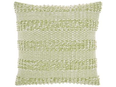 Nourison Outdoor Pillows Green 18'' x 18'' Pillow NRVJ108GREEN
