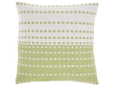 Nourison Outdoor Pillows Green 18'' x 18'' Pillow NRVJ109GREEN
