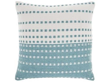 Nourison Outdoor Pillows Turquoise 18'' x 18'' Pillow NRVJ109TURQU
