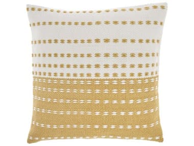 Nourison Outdoor Pillows Yellow 18'' x 18'' Pillow NRVJ109YELLO