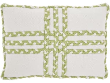 Nourison Outdoor Pillows Green 14'' x 20'' Pillow NRVJ111GREEN
