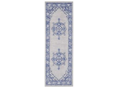 Nourison Whimsicle Bordered Area Rug NRWHS03GRYBLRUN