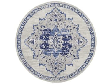 Nourison Whimsicle Bordered Area Rug NRWHS14IVBLUROU