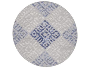 Nourison Whimsicle Geometric Area Rug NRWHS18GRYBLROU