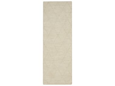 Nourison Wool Haven Geometric Runner Area Rug NRWOH01IVORYRUN