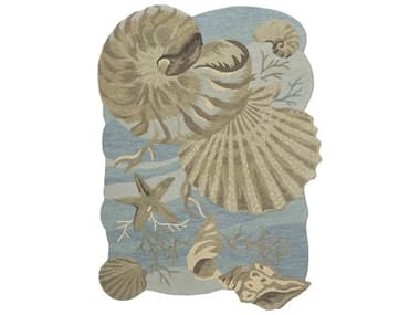 Nourison Waterside Graphic Area Rug NRWRS01BLUE