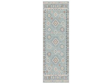 Nourison Washable Decor Southwestern Runner Area Rug NRWSD03LTBLURUN