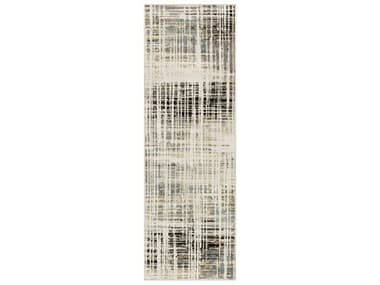 Nourison Washable Decor Abstract Runner Area Rug NRWSD07IVBLURUN