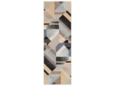 Nourison Washable Decor Abstract Runner Area Rug NRWSD10BLMTCRUN