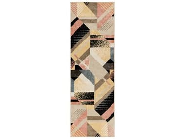 Nourison Washable Decor Abstract Runner Area Rug NRWSD10MULTIRUN