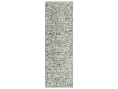 Nourison Washable Decor Floral Runner Area Rug NRWSD14BLUERUN