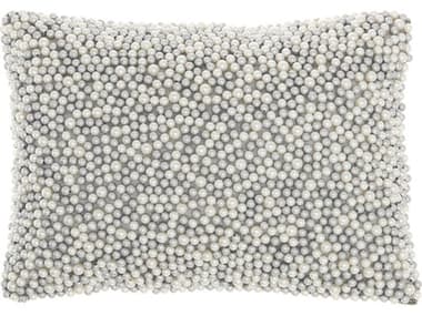 Nourison Luminescence Ivory / Silver 10'' x 14'' Pillow NRZ2001IVSIL