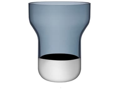 NUDE Contour Steel Blue Platinum Wide Vase NUD283901204975