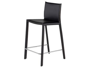 Nuevo Bridget Black Leather Counter Stool NUEHGAF150