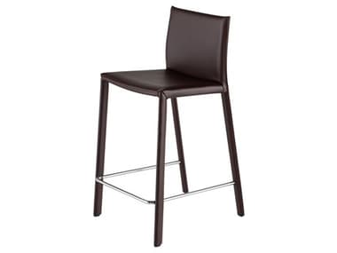 Nuevo Bridget Brown Leather Counter Stool NUEHGAF151