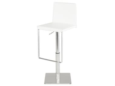 Nuevo Kailee White Leather Adjustable Stool NUEHGAF350